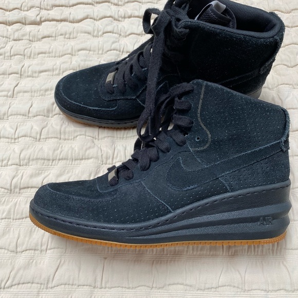 Nike Lunar Force black suede sneaker size 10 - Picture 3 of 5
